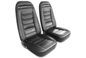 Classic Corvette black leather seat covers