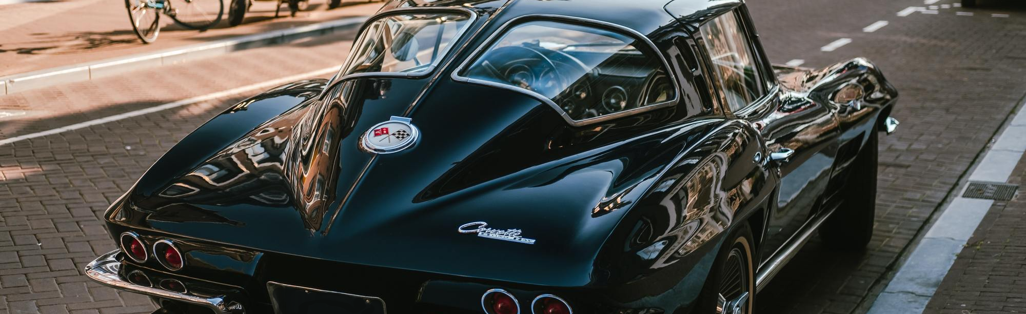 Black Corvette Stingray split window coupe