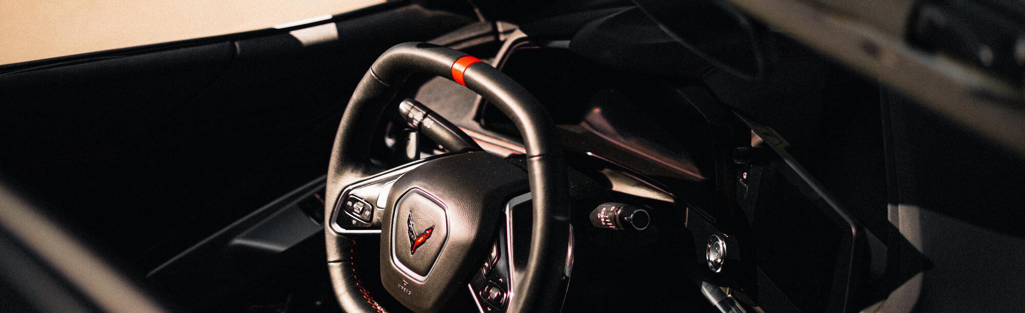 Corvette C8 interior and steering wheel